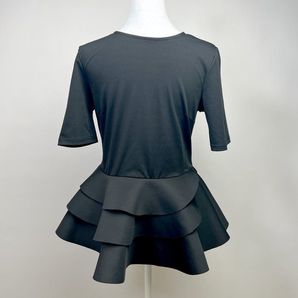 Chic and Elegant Black Casual Dress with Frill - Size Small, Pre-Owned - Picture 4 of 7